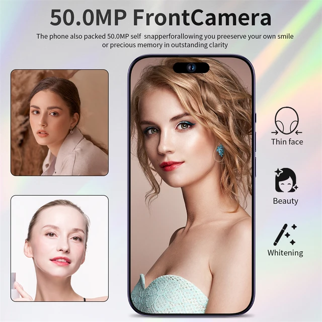 i14 Pro Max Smartphone 7.3 inch Full Screen Face ID 6000mAh Mobile Phones Global Version 4G 5G Cell Phone 4