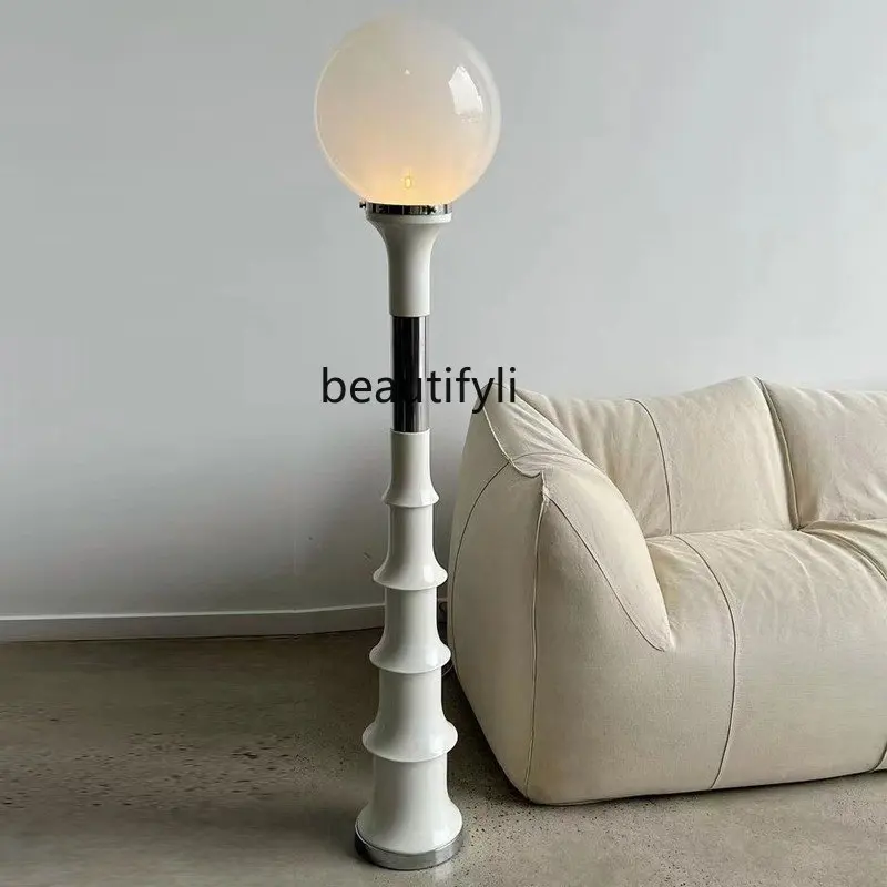 

yj Mid-Ancient Cream Style Living Room Speaker Floor Lamp Nordic Sofa Decoration Lamp