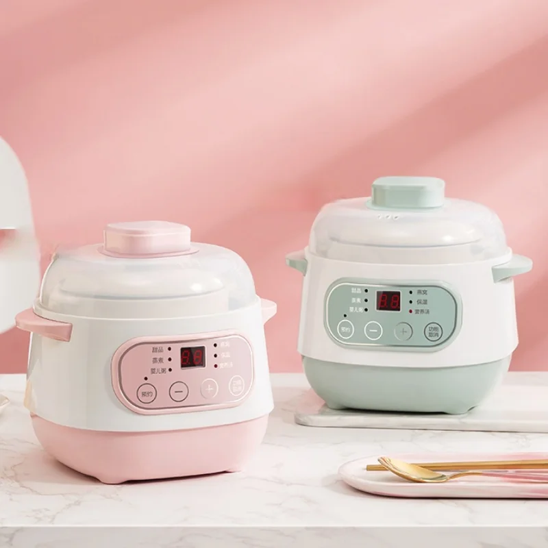 220V 1L Mini Electric Stewing Pot Ceramic Inner Multi Cooker