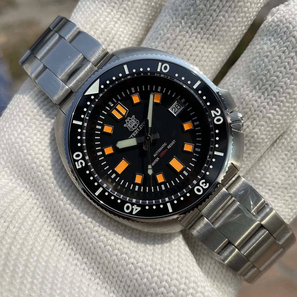 

Steeldive 1970 Abalone Watch Men Automatic Mechanical Wristwatches NH35 Movement Luminous 200M Stainless Steel Captain Willard