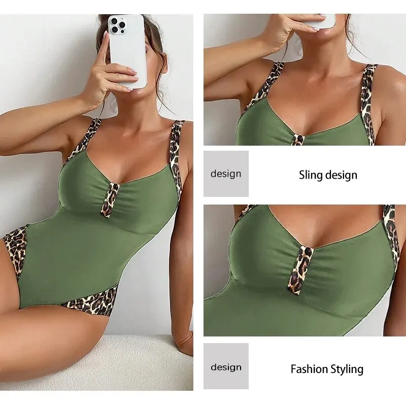 Женский слитный купальник с эффектом пуш-ап