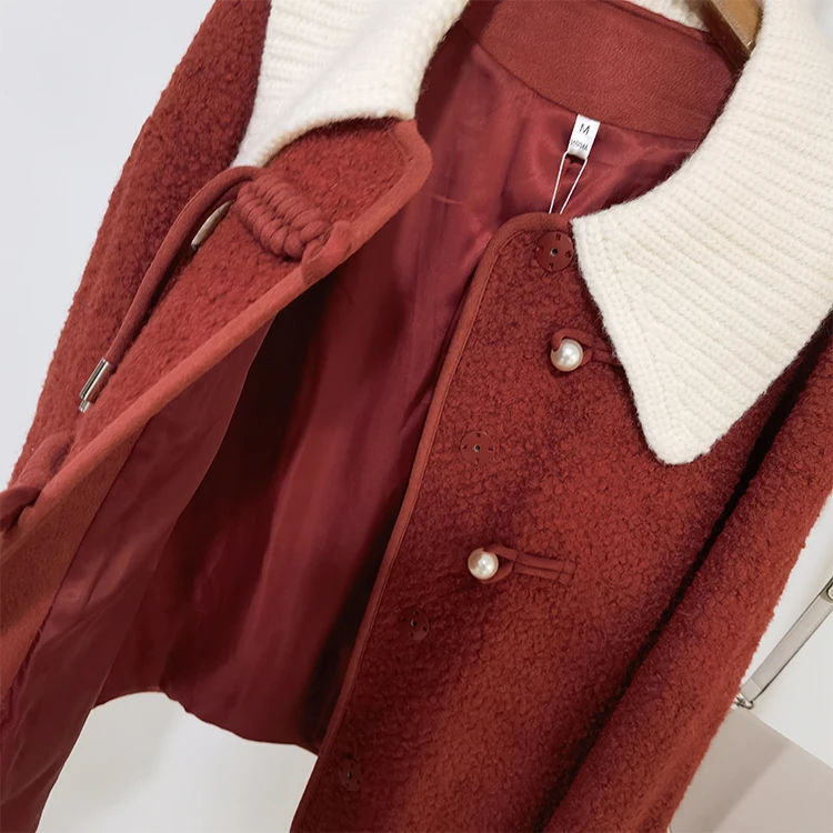 Shu W002-Модный кукольный воротник с заниженными плечами и рукавами повседневное