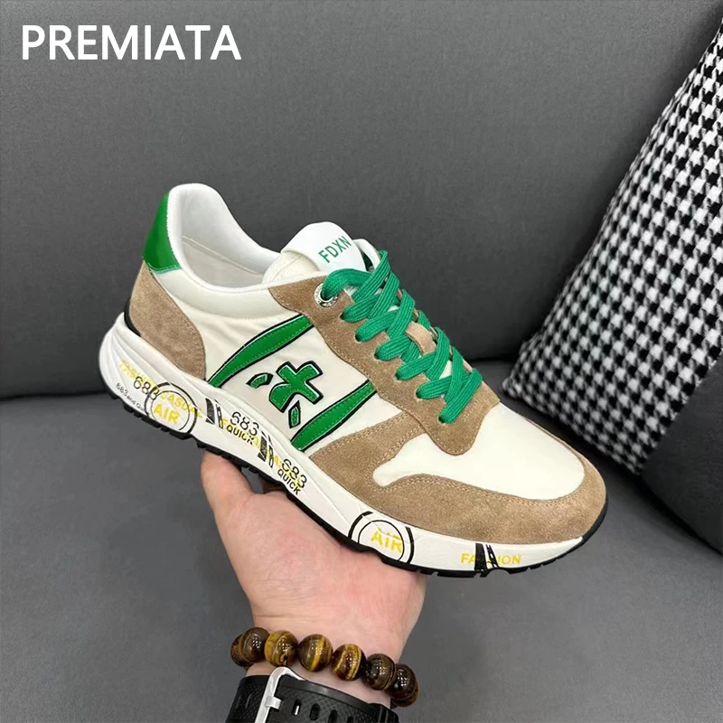 

PREMIATA Shoes for Men 2023 New Men's Shoes Fashion Trend Sports Leisure Versatile Dad Shoes Thick Sole Shock Absorbing Running