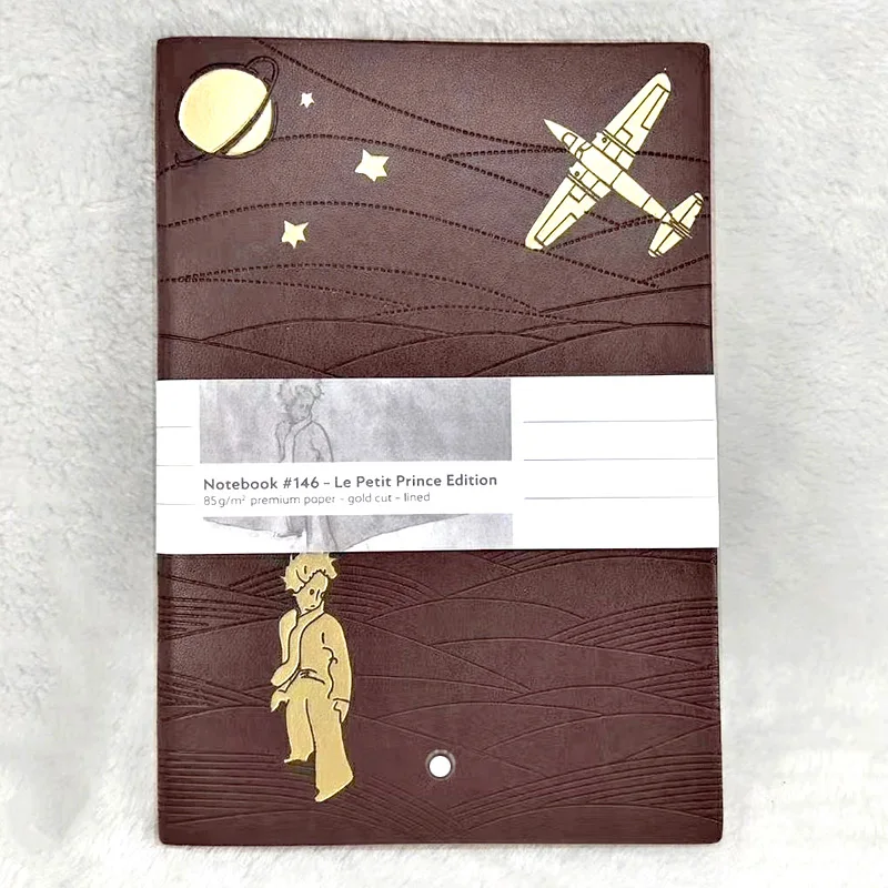 

Специальный классический кожаный блокнот Little Prince с коричневыми волнами, 192 страниц, Стильный блокнот для письма