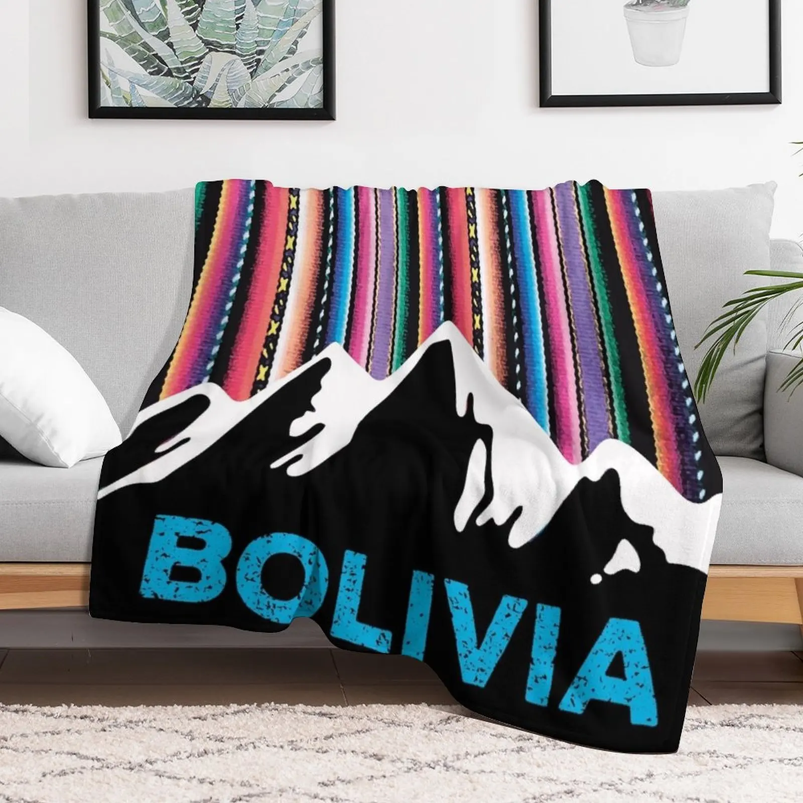 Andean Bolivian горы и разноцветное небо Агуио Одеяло