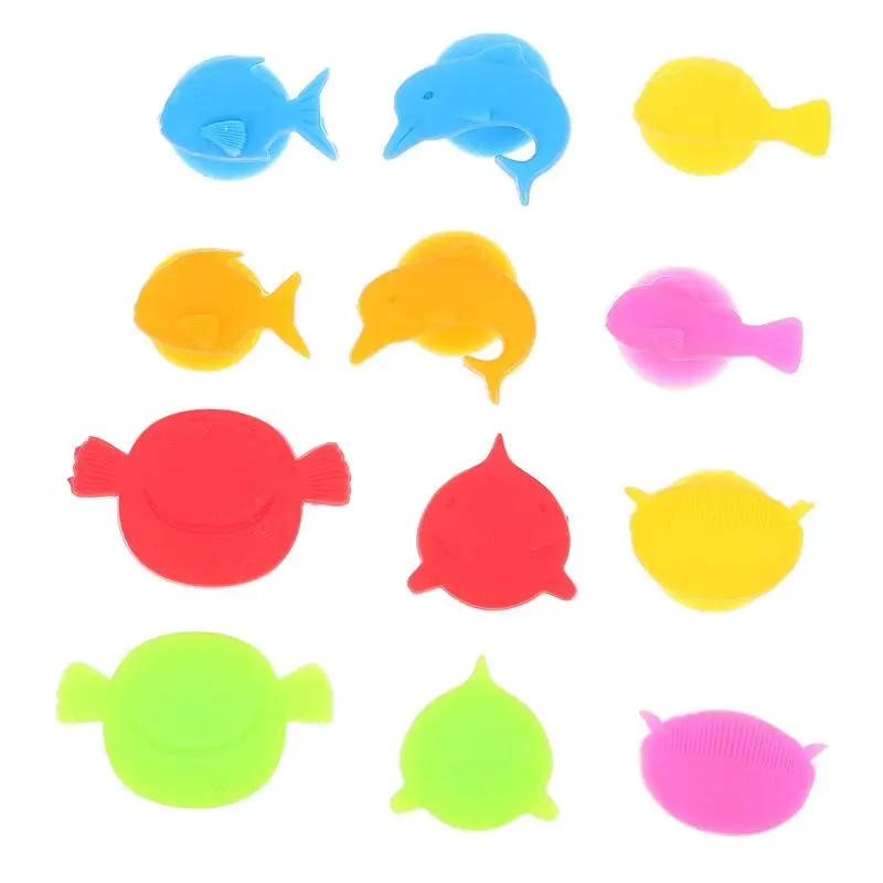 

12pcs Silicone Marine Animals Wine Glass Marker Creative Drinking Cup Identifier Party Cup Sign (Mixed Colors)