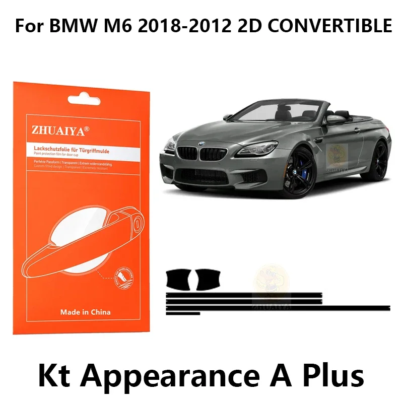 

Защитная пленка ZHUAIYA для красок дверной ручки, ТПУ PPF для BMW M6 2018-2012 2D, автомобильные аксессуары-трансформеры