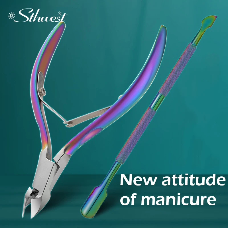 

Nail Cuticle Scissors Stainless Steel Manicure Pedicure Tools Golden/Silver/Rainbow Dead Skin Scissor Nipper Clipper Tool