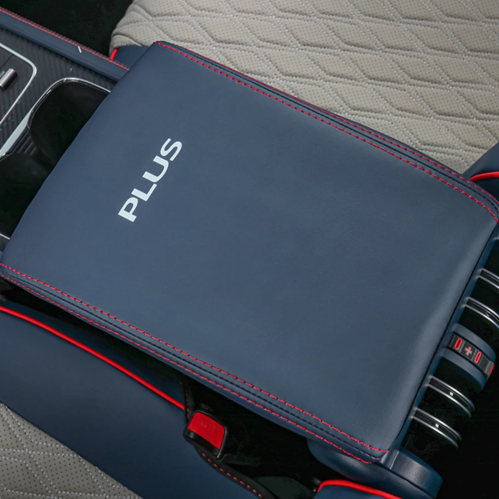 

Four Seasons Universal Leather Car Armrest Cushion Cover Center Console Box Pad Vehicle Protector For BYD Atto 3 2022 2023