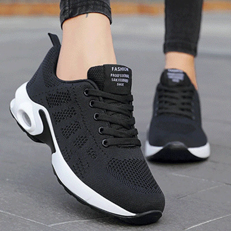 

Shoes Sneakers Women 2022 Mesh Lace-up Round Toe Comfortable Ladies Shoes Plus Size Women's Sneakers Flat Shoes Woman Mujer