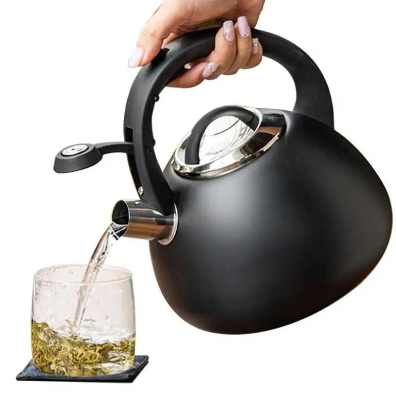 

Whistling Teapot Stainless Steel Teapot For Stovetop 2.5L Durable And Sturdy Stove Top Supplies Compatible For Home Bar