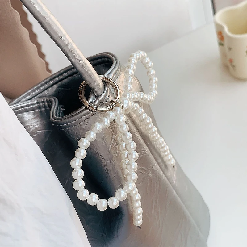 Модный жемчужный брелок с бантом кулон модный подвесной орнамент для ключей