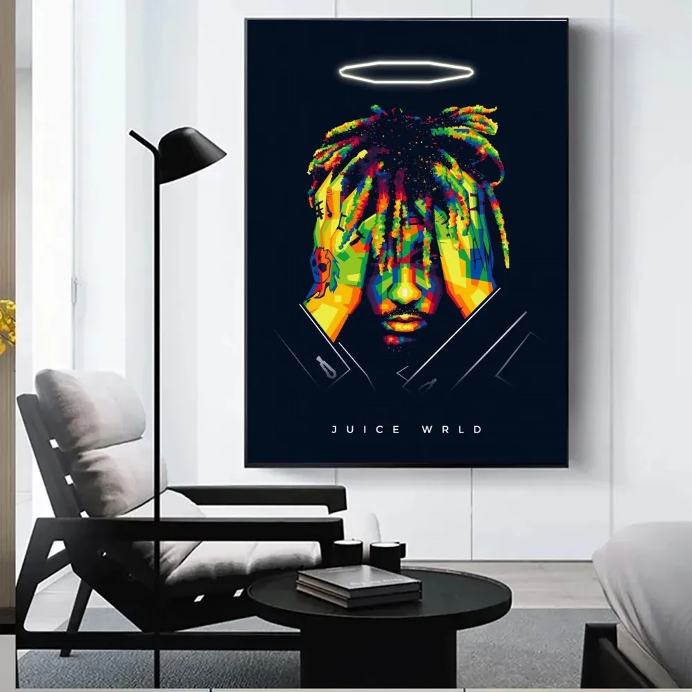 Плакаты в стиле хип-хоп J-Juice W-WRLD плакаты из крафт-бумаги искусство живопись