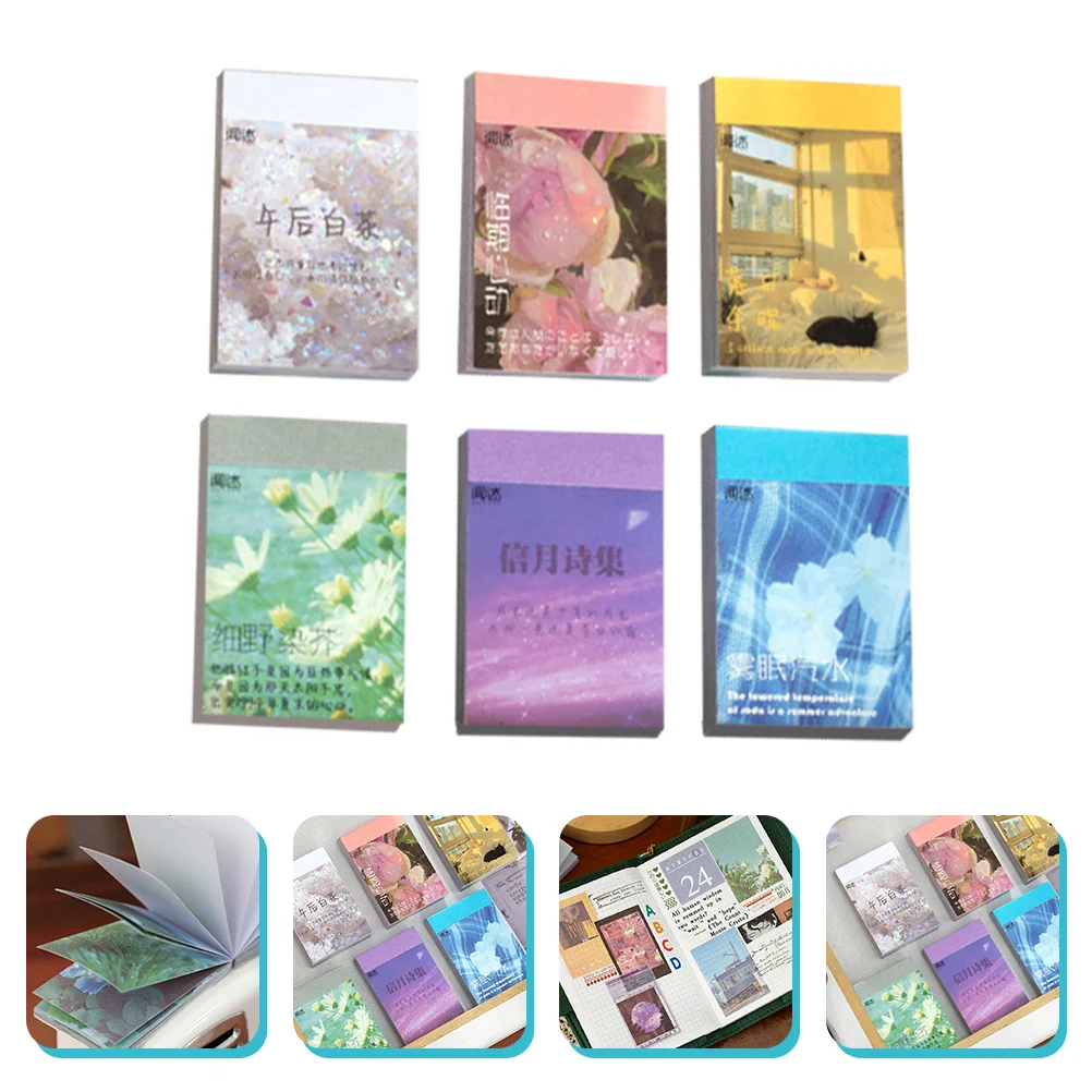 

5 Sets DIY Stickers Delicate Paper Stickers Decorative Scrapbook Stickers for Gift Hand Account Diary
