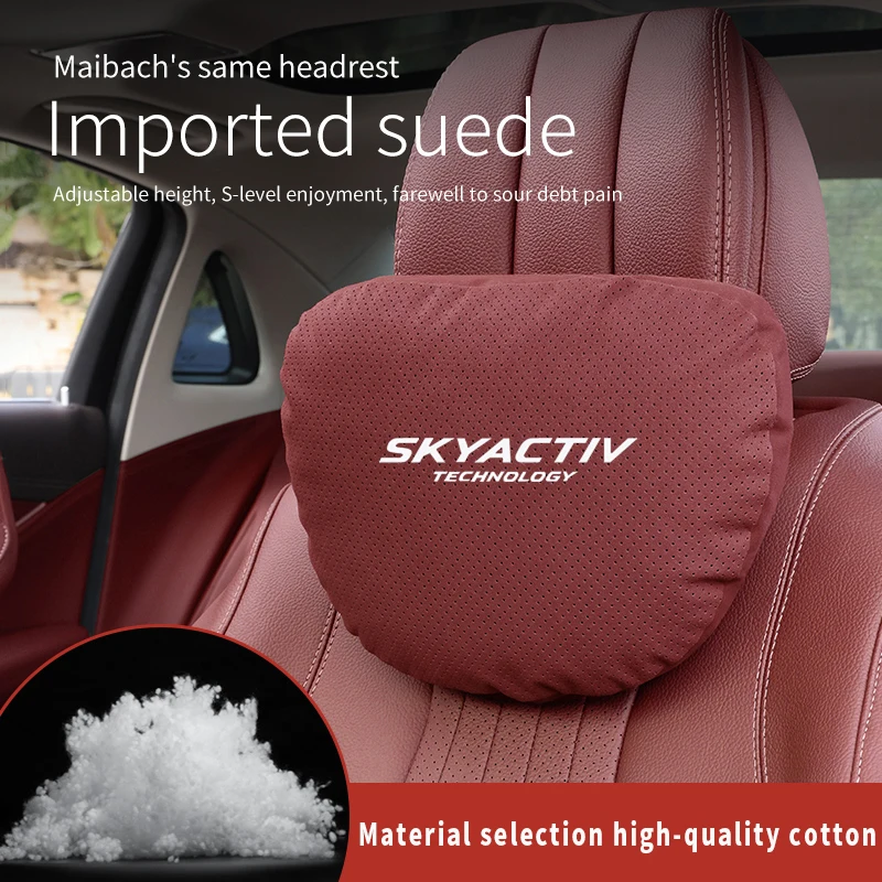 Мягкая подушка для шеи на подголовник автомобиля дышащая skyфитнес Mazda 2 3 5 6 8 AXELA CX3