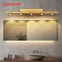 lampmio luxury golden led mirror lamp wall lights bedside bedroom living room background art deco 20cm 30cm 50cm wall sconce