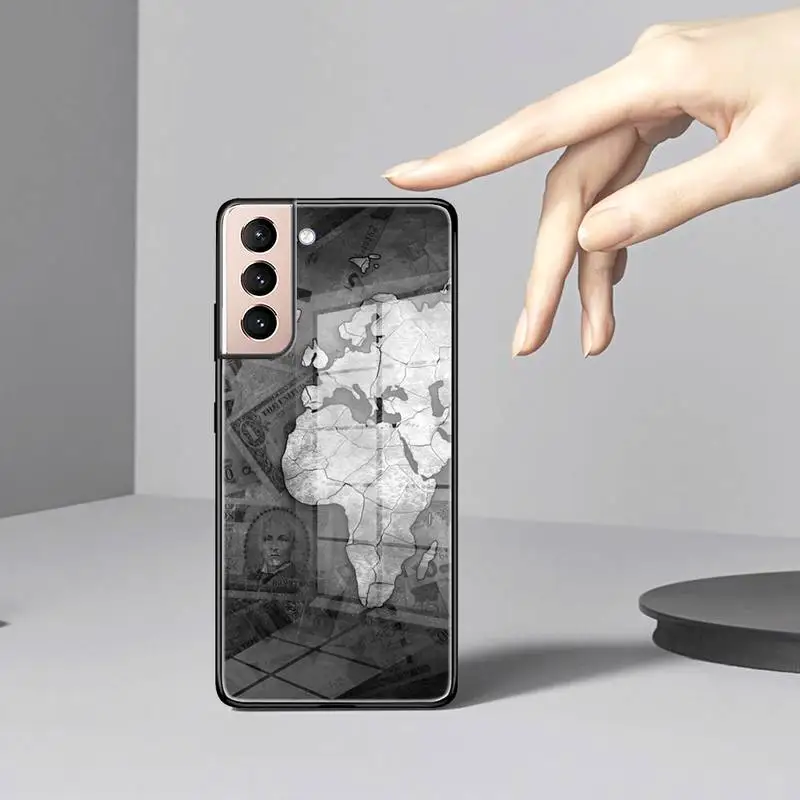 Дорожный Чехол для телефона с картой Мексики чехол из закаленного стекла Samsung S22