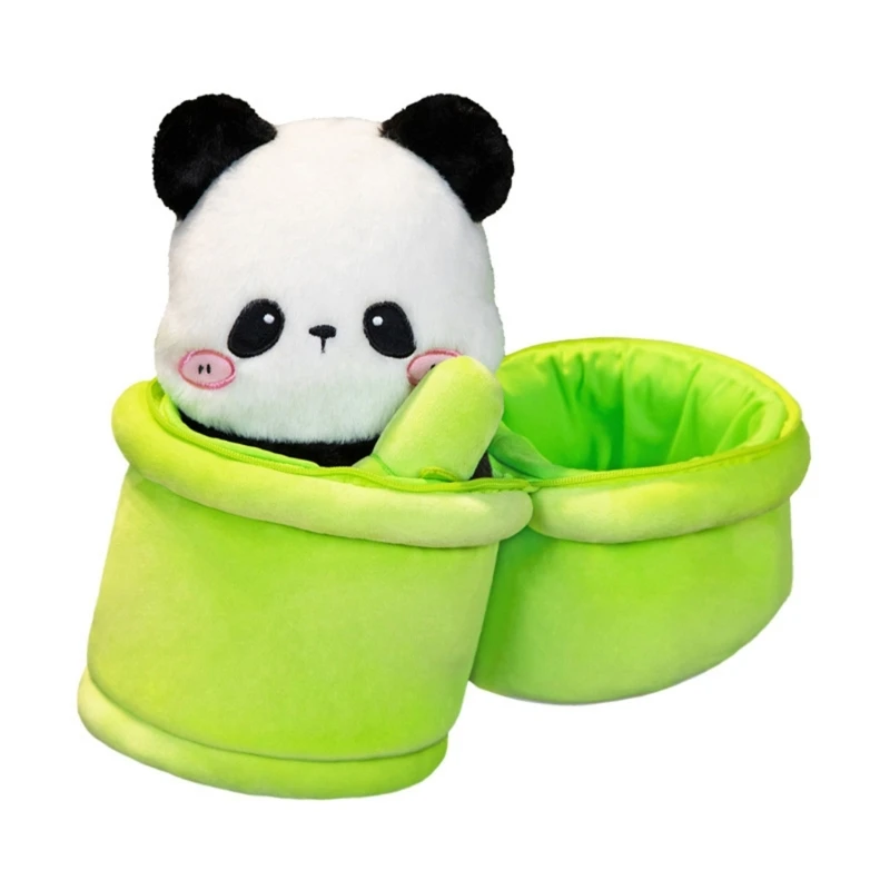 

Bamboo Tube Panda Kids Plush Toy Cuddle Pillow Room Ornament Claw-Machine Supply