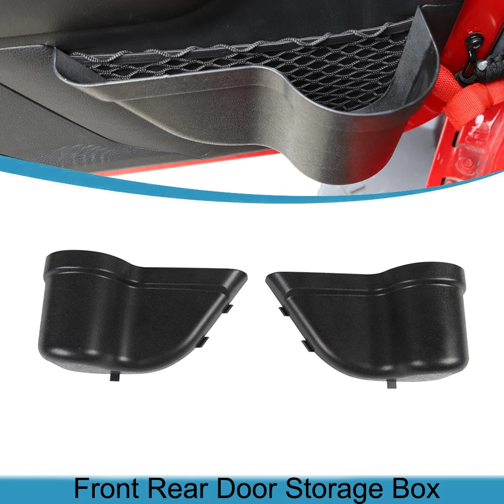 

for Jeep Wrangler JK JKU 2011 2012 2013 2014 2015 2016 2017 2/4-Doors Car Front Rear Door Armrest Storage Organizer Box Black