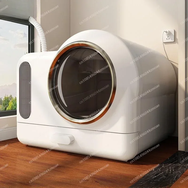 Фото Умный автоматический туалет для кошек Smart Fresh Air, увеличенный, с функцией дезодорации, полностью закрытый, выдвижной, с дезодорирующим эффектом №4