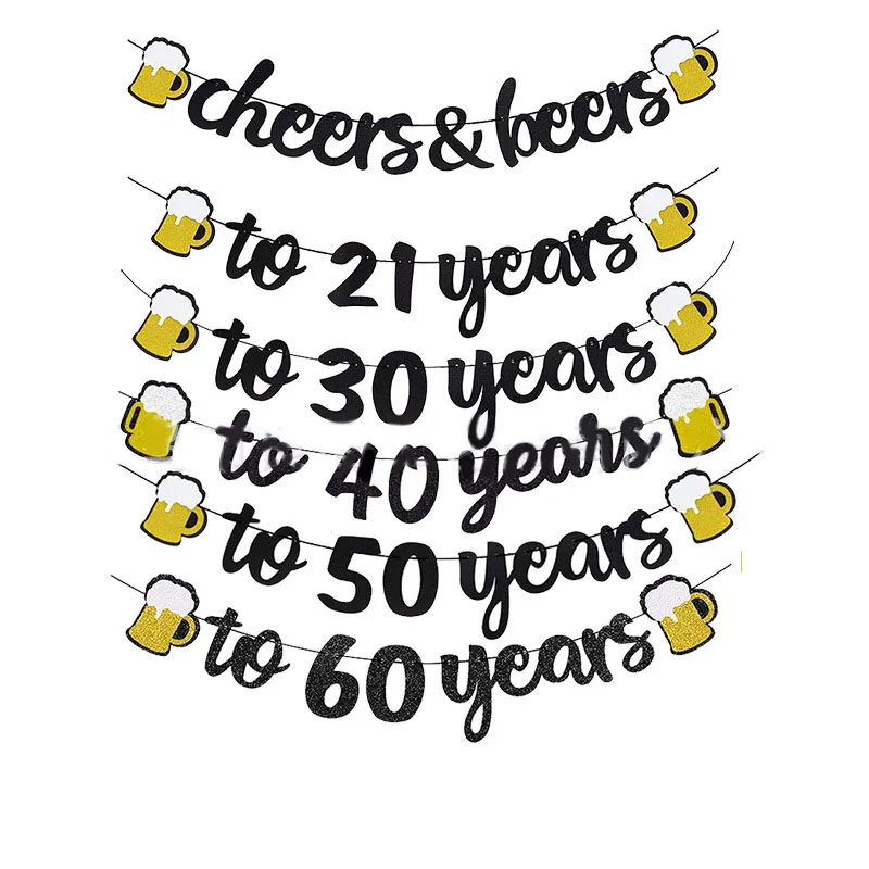 

Баннер, с пивным пивом, черного и золотого цвета, 21, 40, 50, 60 лет, для дня рождения, для взрослых