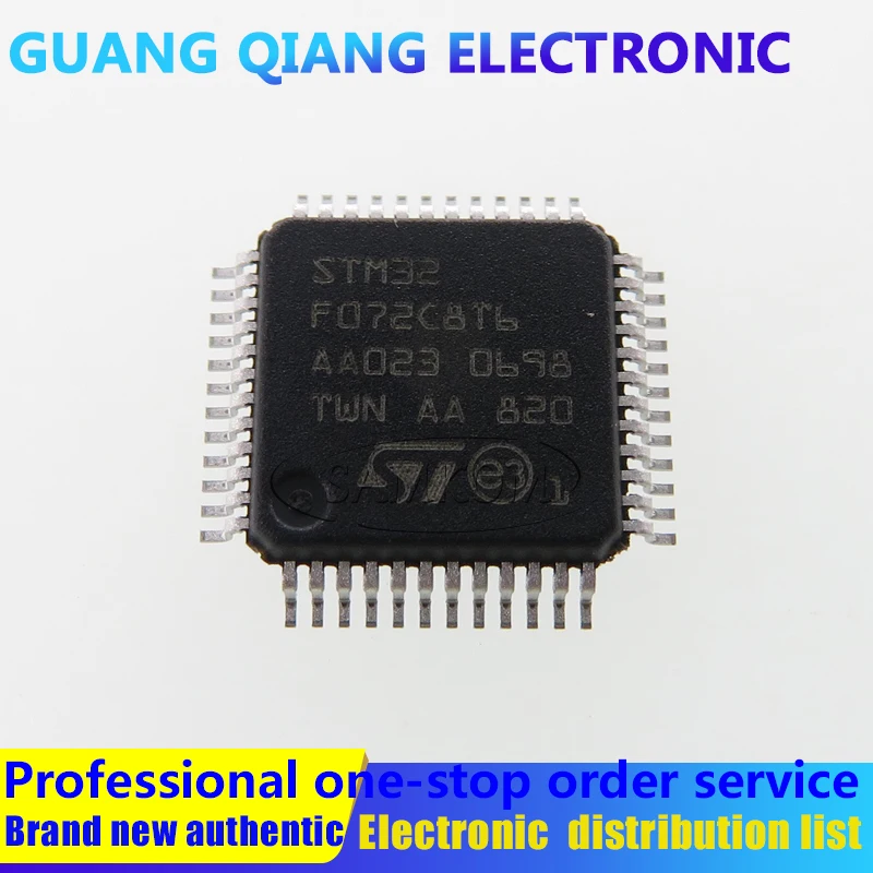 Микроконтроллер STM32F072C8T6 IC 32 Бит 64 КБ FLASH 48LQFP, 1 шт.