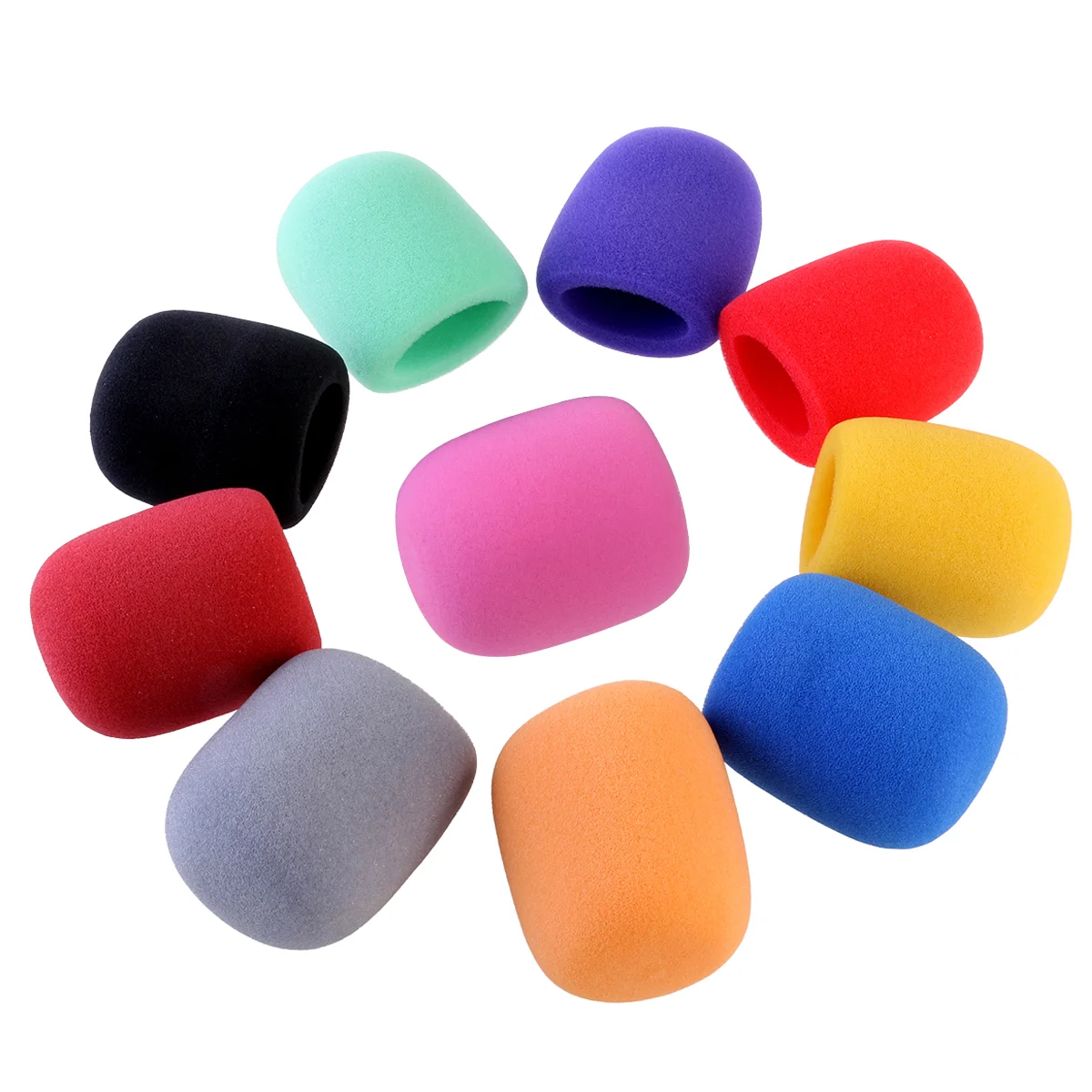 

10 Mic Covers Colorful Handheld Microphone Windscreen Reusable Microphone Cover for KTV Device Performance ( )