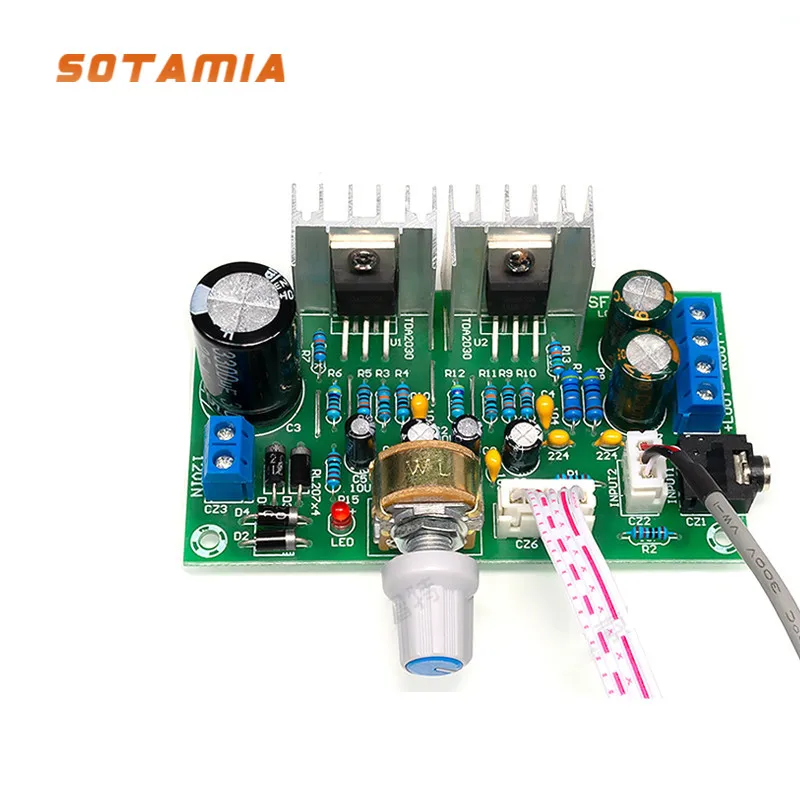 

SOTAMIA TDA2030 Power Amplifier Audio Board 15Wx2 Stereo Mini Amp AC/DC 12V TDA2030A Sound Amplifiers Speaker Home Theater DIY