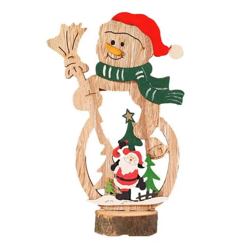 

Christmas Santa Counter Decorations Christmas Santa Claus Wooden Sign For Bedroom Santa Snowman/Christmas Tree Wooden Table