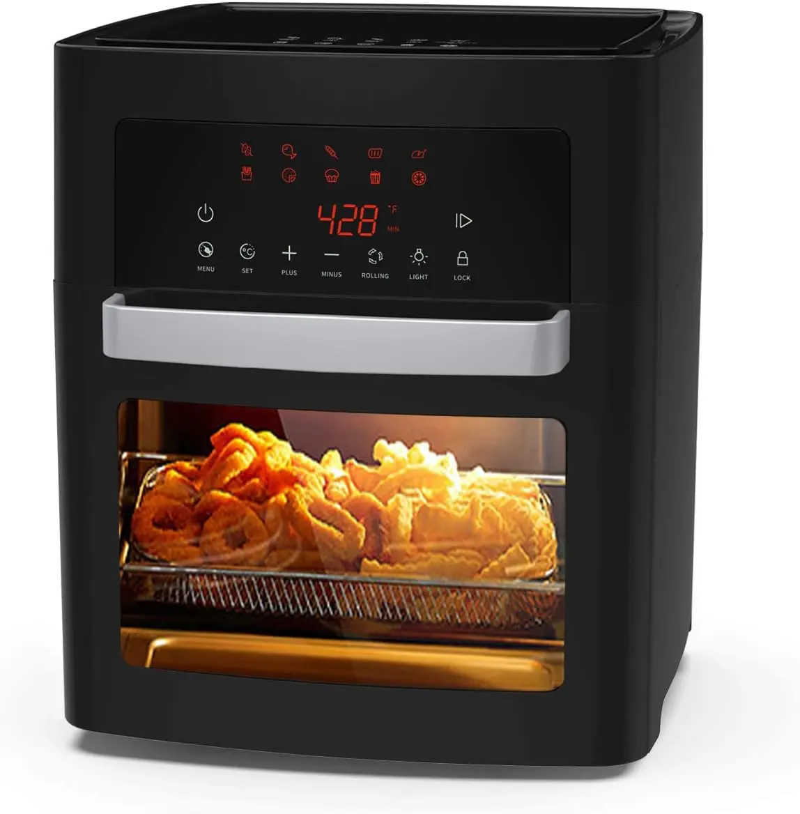 

Fryer, 16 Quarts XL Size, Smart Cook Presets with LED Digital Touchscreen Rotisserie Oven, Countertop Oven with Convection&T