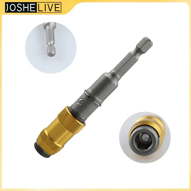 

1/4 "Hex Magnetic Screw Drill Tip Quick Change Locking Pivot Screwdriver Bit Holde Drive Guide Drill Bit Extension Rod Wood Tool