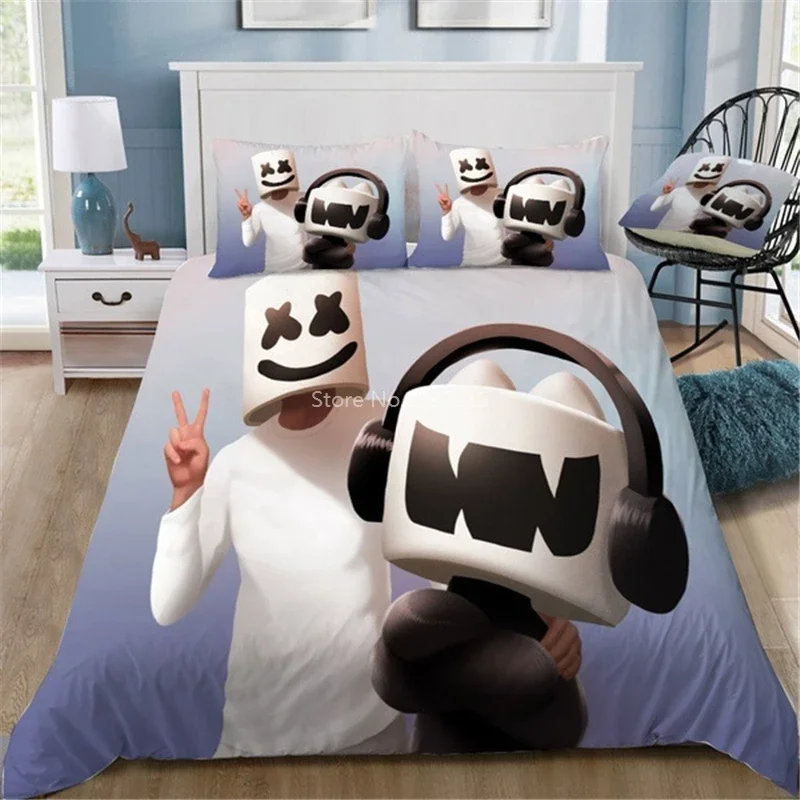 Marshmello Chris Comstock Doctom 3d комплект постельного белья с принтом пододеяльник наволочка
