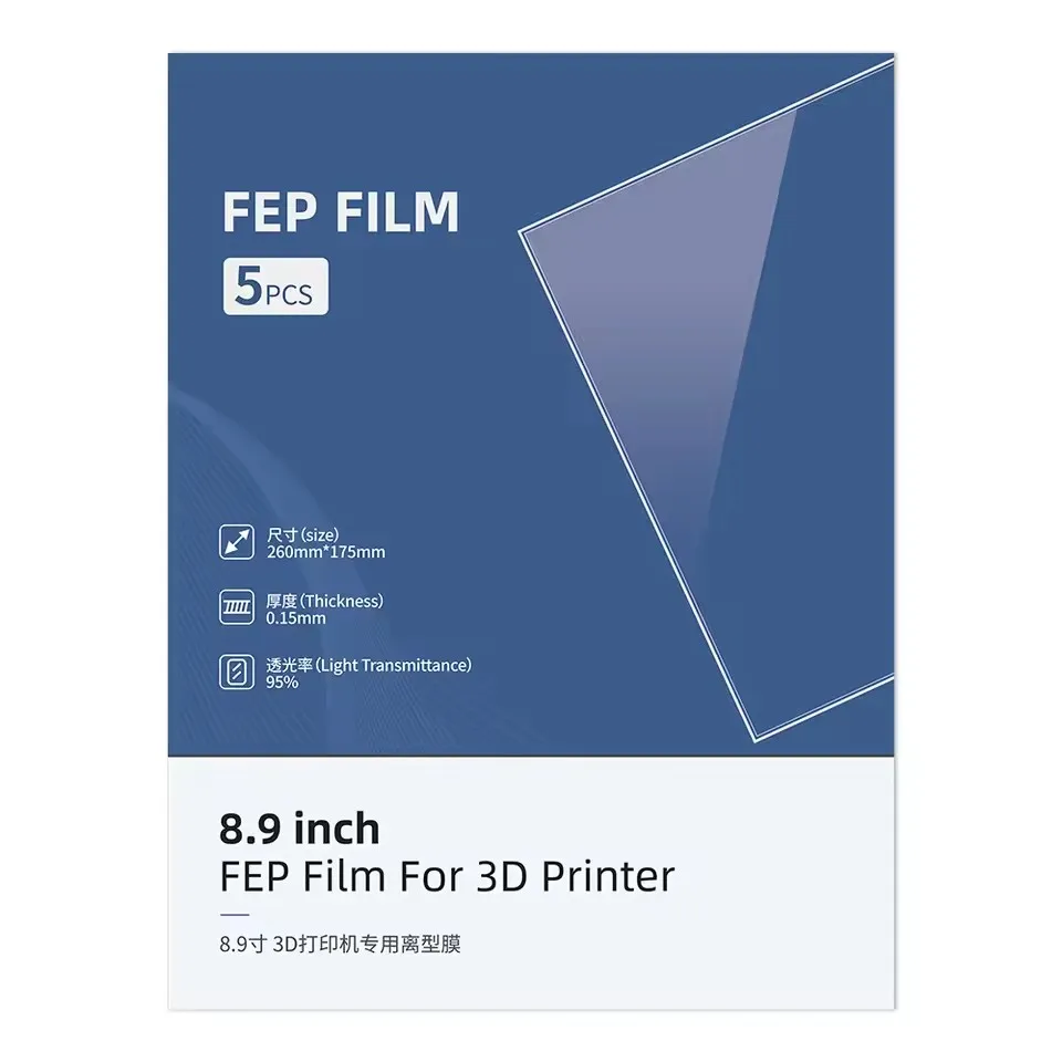 5 шт. пленок ANYCUBIC FEP 8,9 дюйма (260*175*0,15 мм) для 3D-принтеров Photon Mono X, Photon 6K, Photon Mono X 6KS, Photon M3 Plus, Mono X2 UV (art.: 3920dab5dcd2d) - 3920dab5dcd2d