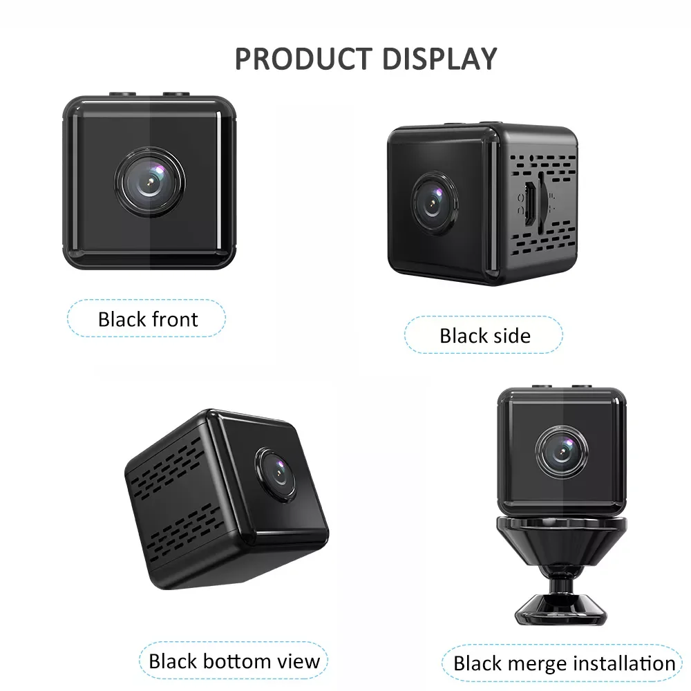 

Новая 1080P Wi-Fi IP-камера для домашней безопасности, небольшая ИК-камера ночного видения с датчиком движения, портативная мини-камера для умног...