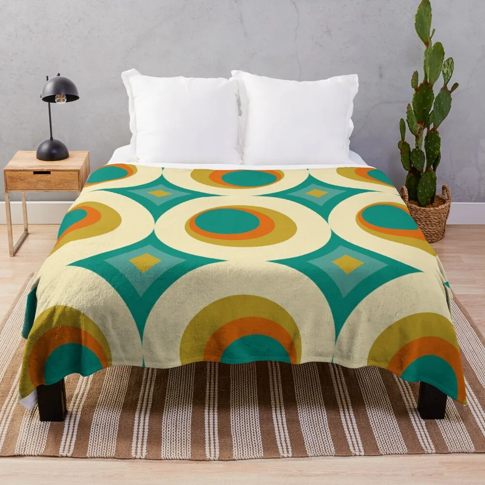 

Mid-Century Modern Splash Throw Blanket Double Summer Blanket