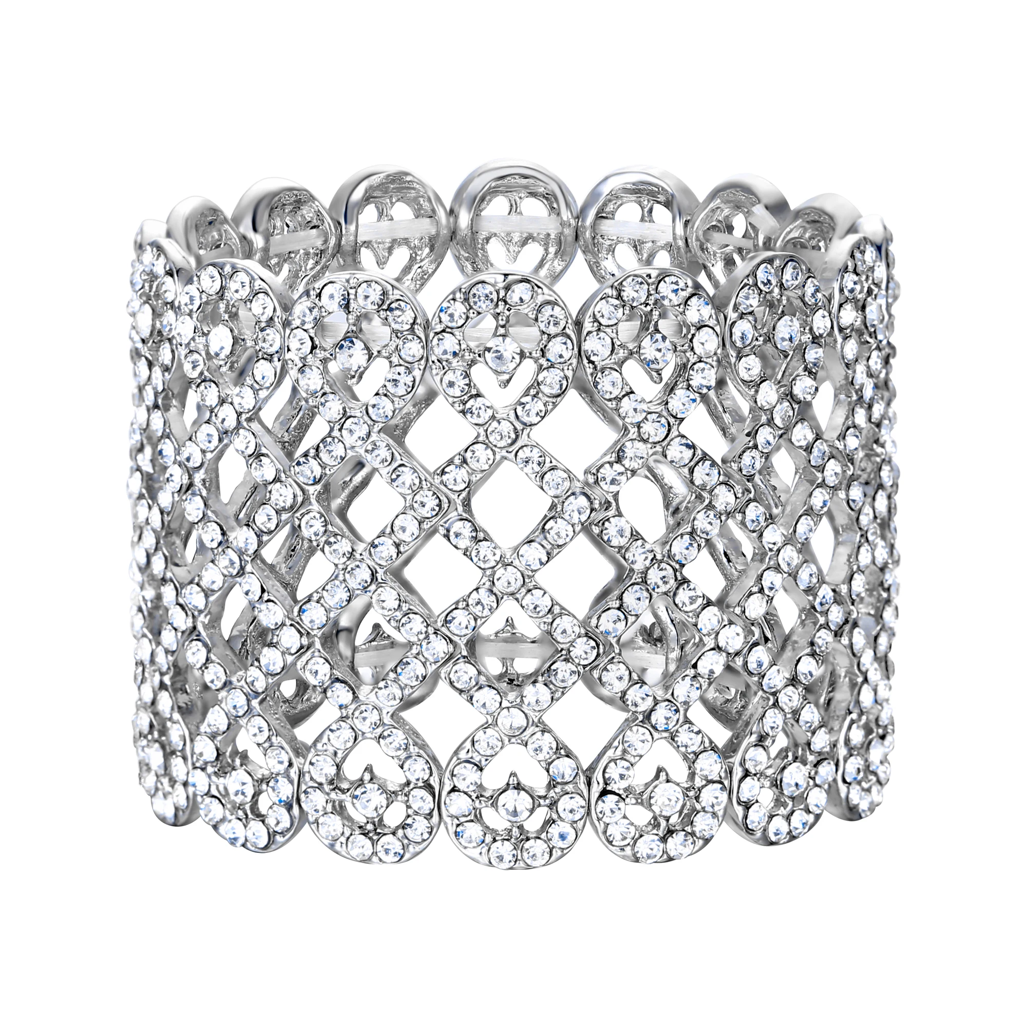 

Elastic Bracelets Women Jewelry Bracelets Stretch Bangle Wedding Party Bangle Accessory Austrian Crystal Bracelet Bridal
