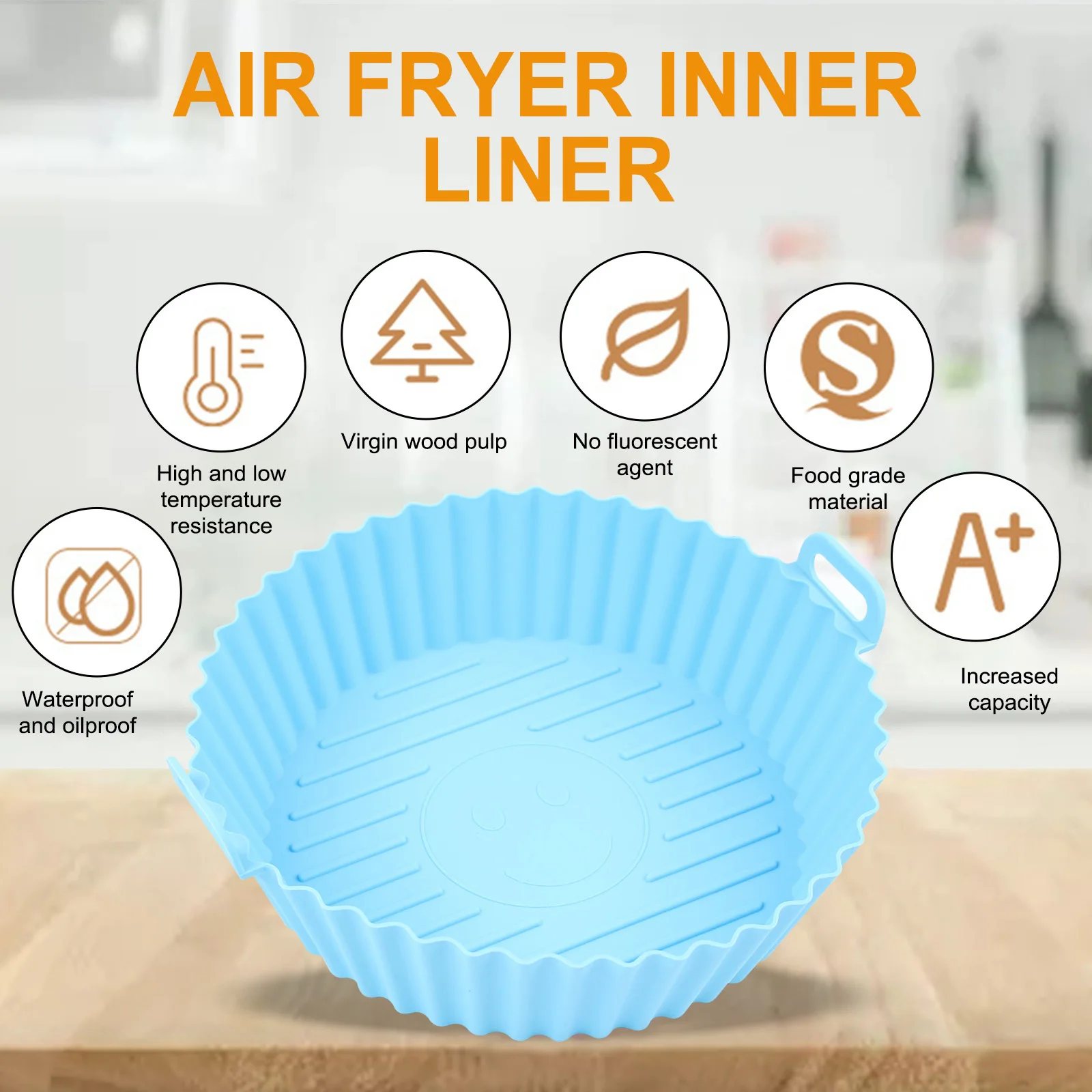 

Силиконовые пневматические фритюрницы, поднос для выпечки, жареная корзина для курицы, коврик, круглая сковорода для гриля, принадлежности для фритюрницы, кухонные принадлежности для выпечки и барбекю