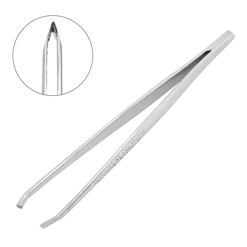 

430 зажим для бровей из нержавеющей стали диагональный зажим для бровей бытовые щипцы для выщипывания волос Инструменты для бровей оптовая п...