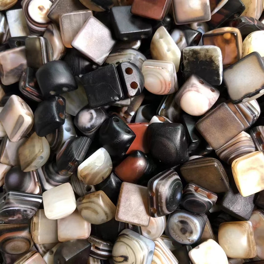 300 шт./партия бутик матовые винтажные квадратные овечьи тарелки бисер глаза агат