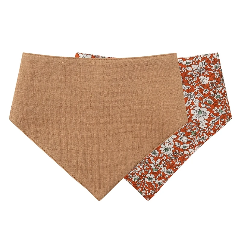 

Muslin Absorbent Double Sided Bibs Baby Infants Feeding Bib Soft Cotton Bandana 69HE