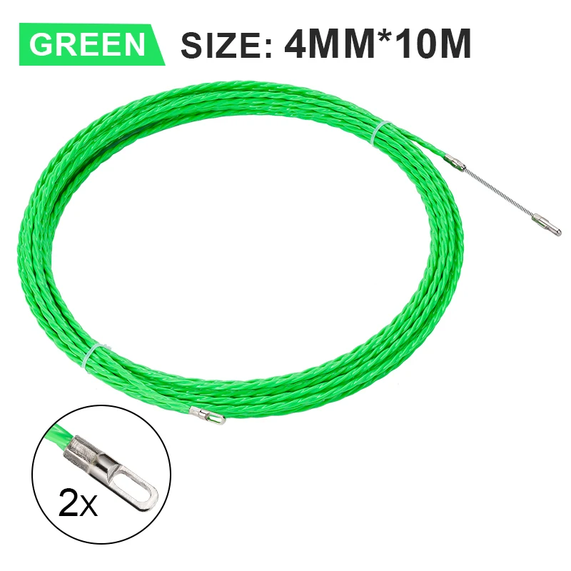 

4 мм 5/10/15/20/25/30/40/50 м кабельный толкатель стекловолоконный воздуховод Rodder рыбная лента электрический провод направляющее устройство инструмент