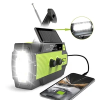 multifunctional solar hand crank radio outdoor hiking travel led lighting reading light mobilephone recharging sos alarm