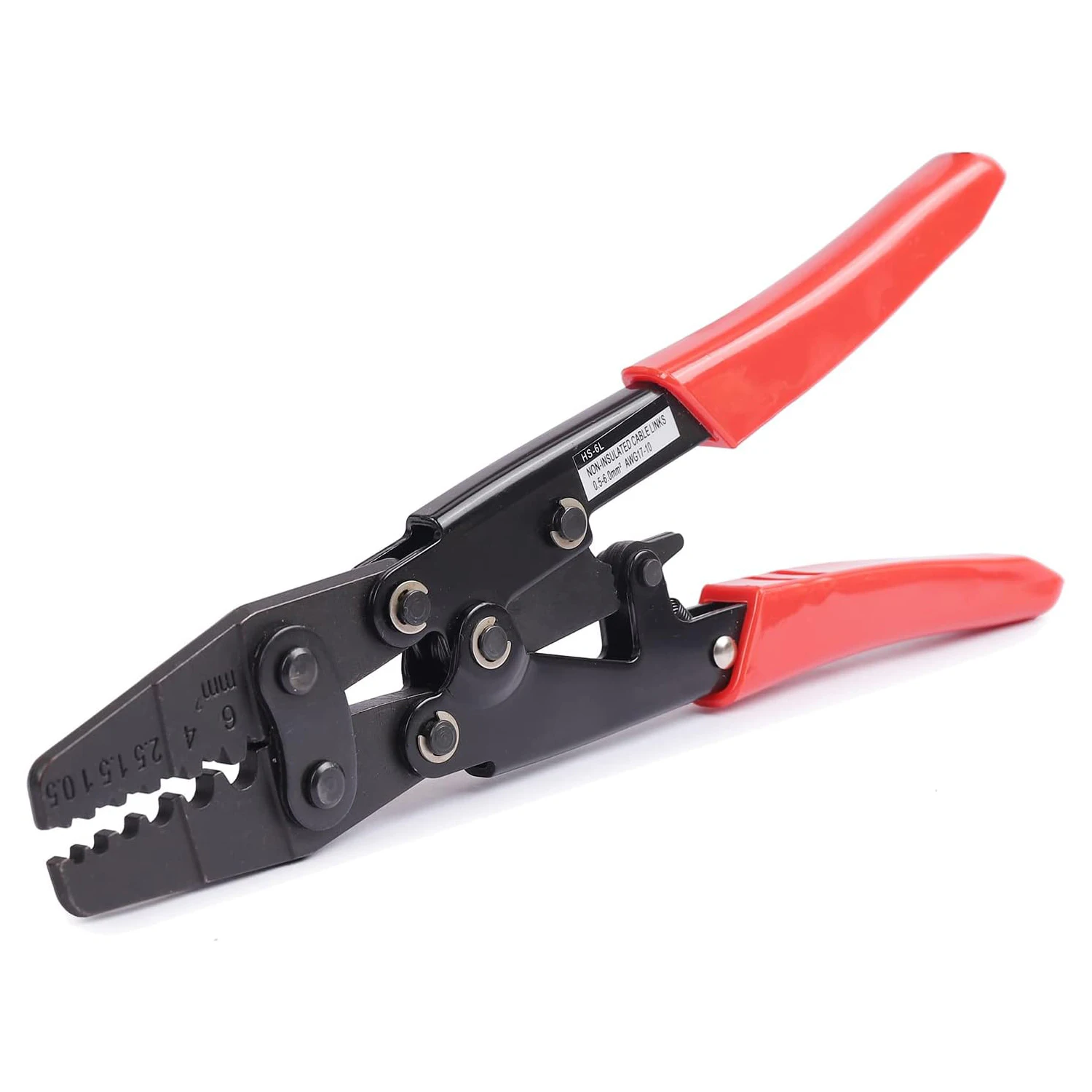 

HS-6L трещотки обжимные клещи неизолированные щипцы инструменты,(10-17 AWG 0,5-6.0mm ²) трудосберегающее оборудование ручной инструмент зажим