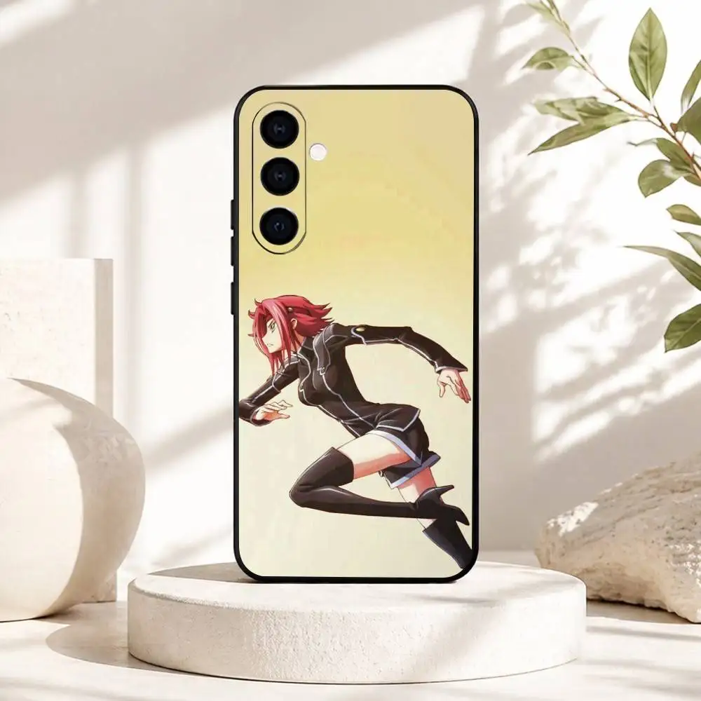 Фото Чехол для телефона Anime Code Geass Kallen Stadtfeld для Samsung Galaxy A73, A72, A71, A70, A53, A52, A51, другие модели, мягкий черный чехол №4