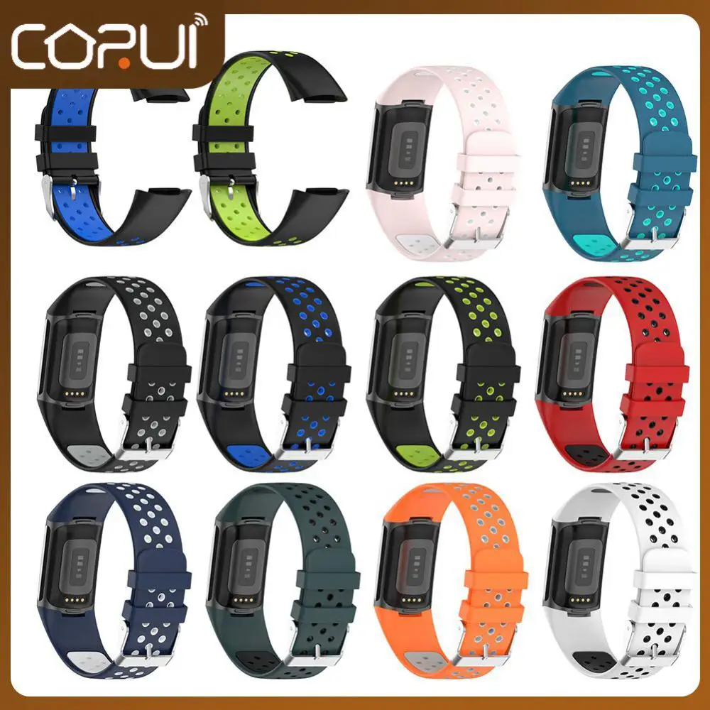 

Good Quality Material Ristband Charge Soft Band Replacement Comfortable Unisex Buckle Wristband For Fitbit Charge5 Silicone Band