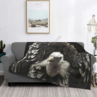 vulture multifunctional thermal flannel blanket bed sofa personalized super soft thermal bed cover