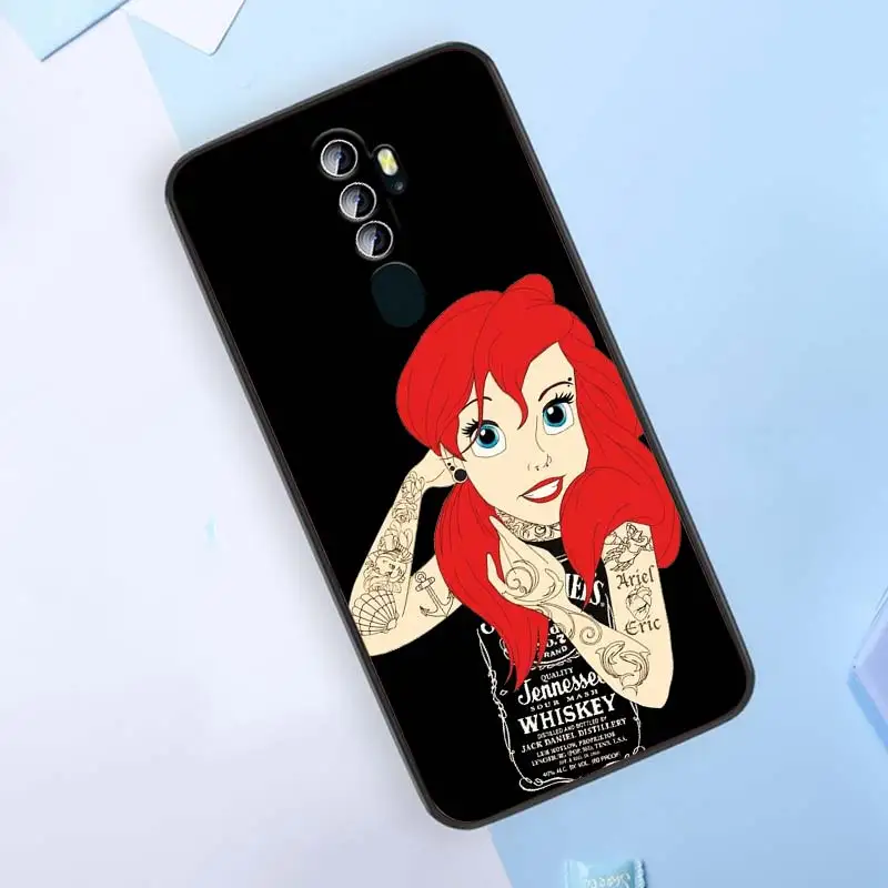 Чехол для телефона с рисунком Принцессы Диснея девочек черный чехол OPPO Find X5 X3 X2 Neo