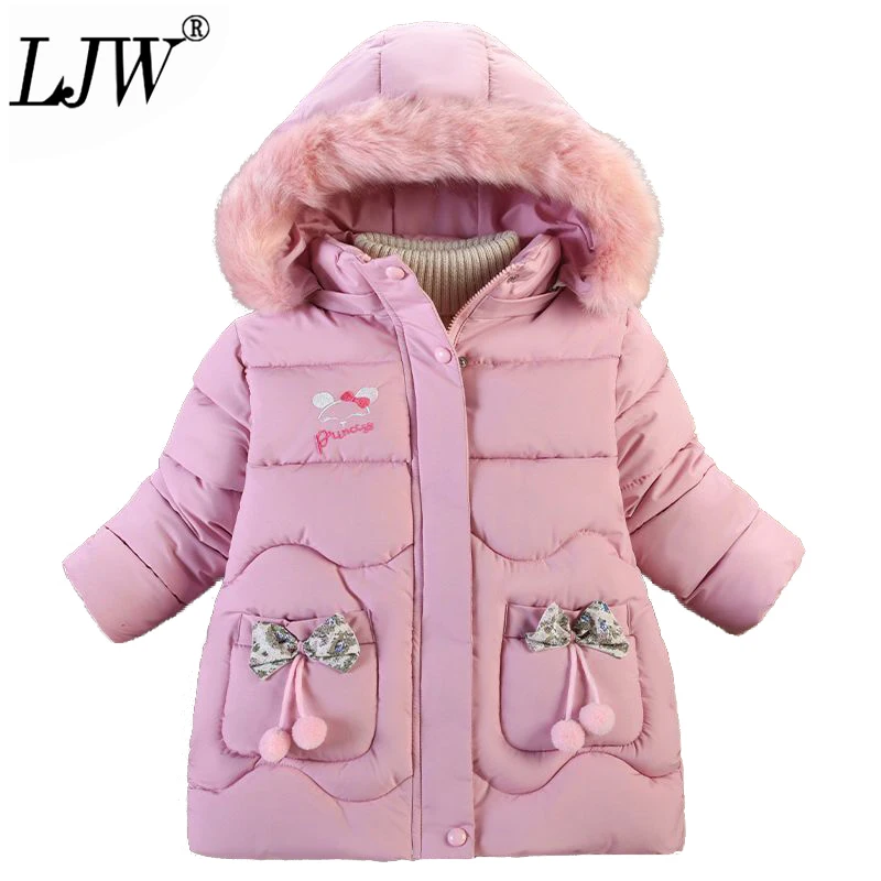 

Kid's girl coat Cotton Warm Hooded Outwear Girl Thick Coats Children's 1-6 years old Girl's jacket Winter Clothes