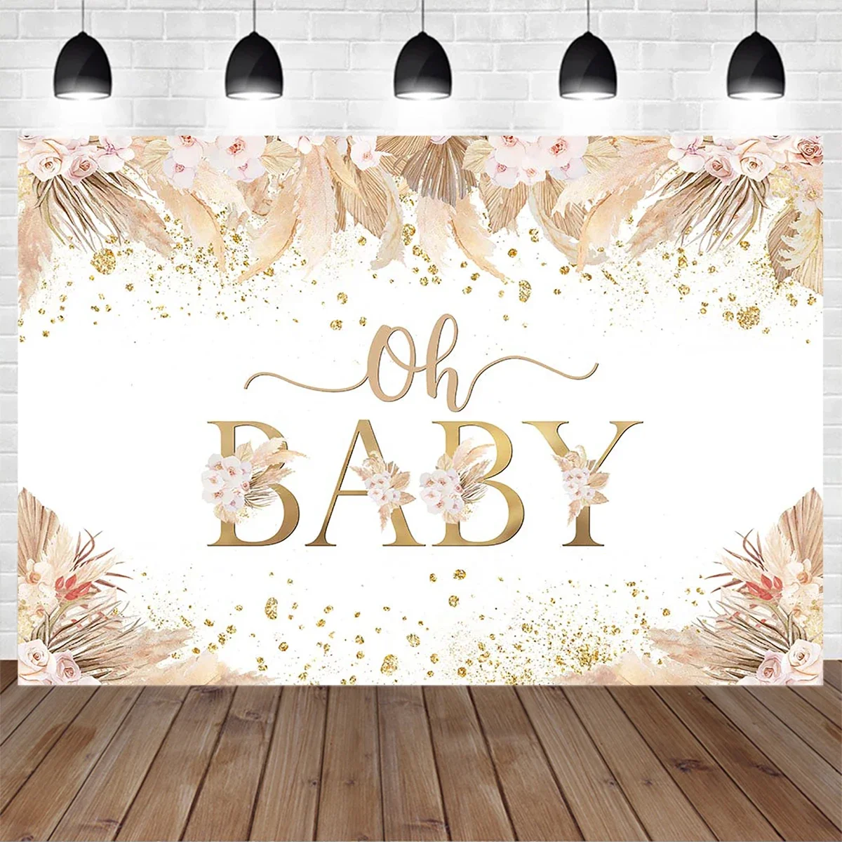 Фон для фотосъемки с принтом Oh Baby