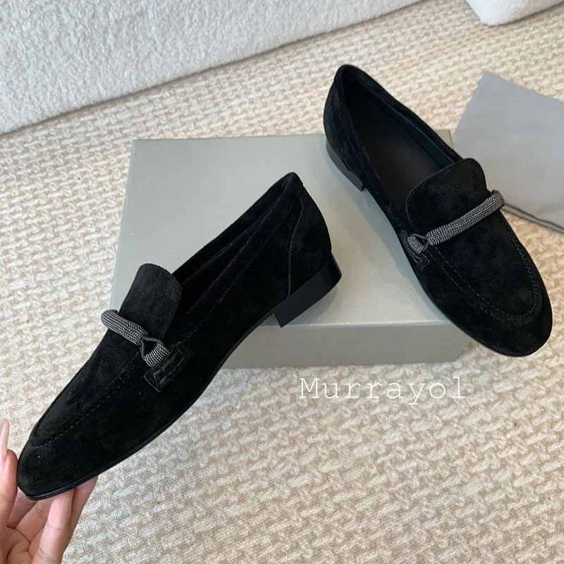 Женские лоферы с декором из бисера в стиле ретро женские замшевые туфли на